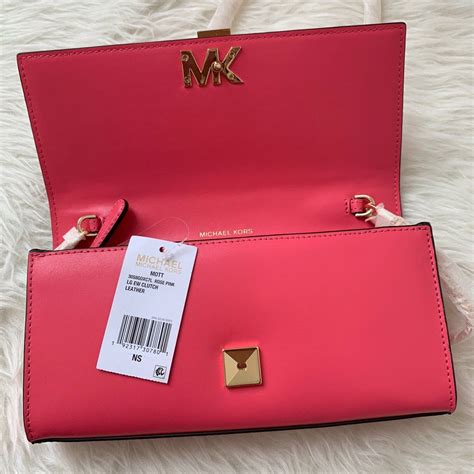 Michael Michael Kors Mott Leather Large East West Clutch 